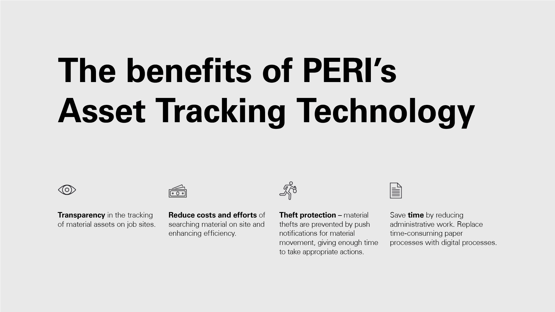 Our technology provides valuable insights into asset utilisation, maintenance needs, and overall performance. By analysing this data, you can make informed decisions regarding equipment maintenance schedules, replacements, or upgrades, ensuring the longevity and reliability of your assets.