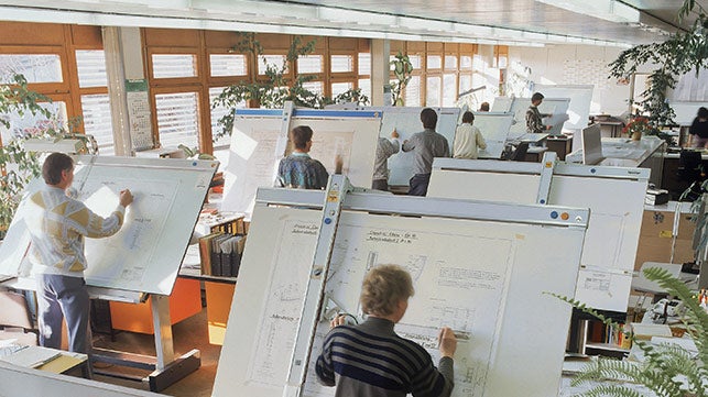 <p>The design engineers working in the technical office in Weissenhorn.</p><br/>